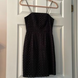 Banana Republic black eyelet dress size 00P